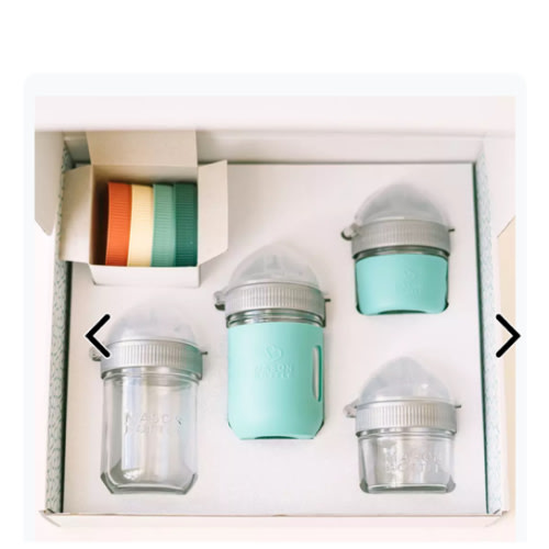Healthy Baby Starter Gift Set – Mason Bottle