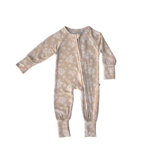 Retro Floral | Bamboo Zip Romper - milk & baby – Milk & Baby