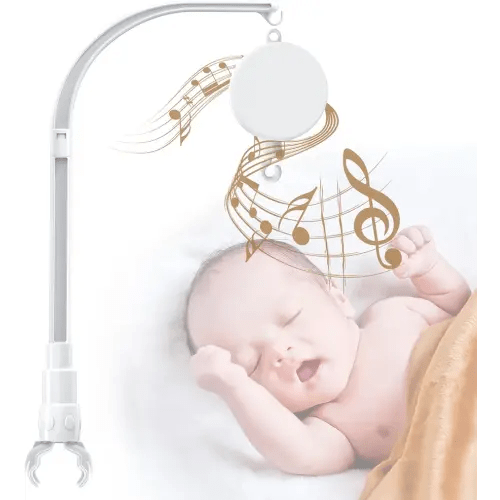23 inches DIY Baby Crib Mobile Arm,Mobile arm for Crib,Nursery Mobile arm,Baby Mobile Hanger, with Music Box-The Claw Part Can be Adjusted Width-DIY Toy Decoration