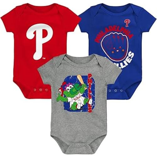 Outerstuff MLB Newborn & Infants 0-24 Months Change Up 3 Piece Onesie Creeper Romper Set
