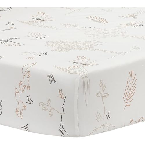 Lambs & Ivy Treetop Fox Woodland Breathable Cotton Fitted Crib/Toddler Sheet