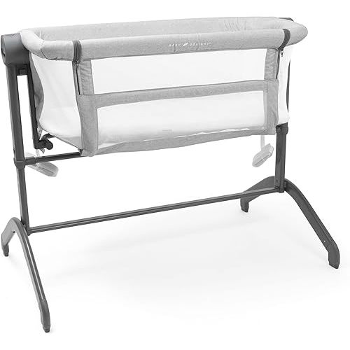 Baby Delight Beside Me Wink Bassinet | Bedside Sleeper | 7-Position Height Adjustment | Pebble Grey