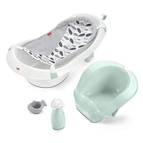Amazon.com : Fisher-Price Baby to Toddler Bath 4-in-1 Sling ‘n Seat Tub with Removable Infant Support and 2 Toys, Climbing Leaves (Amazon Exclusive) : Baby