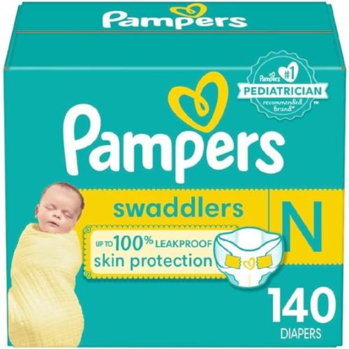 Pampers Swaddlers Newborn Diapers, 140 Count