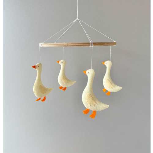 Duck mobile nursery, goose baby mobile, goose crib mobile, goose baby shower