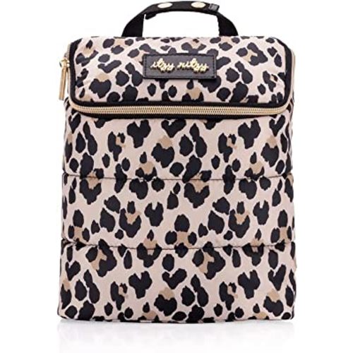 Itzy Ritzy Insulated Bottle Bag – Keeps Bottles Warm or Cool - Holds 3 Bottles and Features Interior Pocket for Ice Pack (Not Included), Leopard