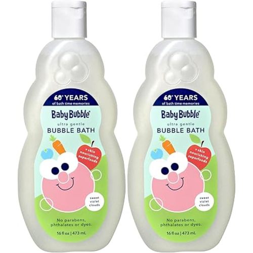 Mr. Bubble Baby Bubble Ultra Gentle Bubble Bath, Sweet Violet Clouds Scent, 16 oz., Pack of 2