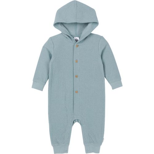 Gerber Baby Boys' Hooded Romper, Blue, 0-3 Months