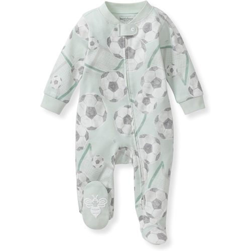 Burt's Bees Baby Boys' Organic Cotton, Sleep and Play Footed Pajamas