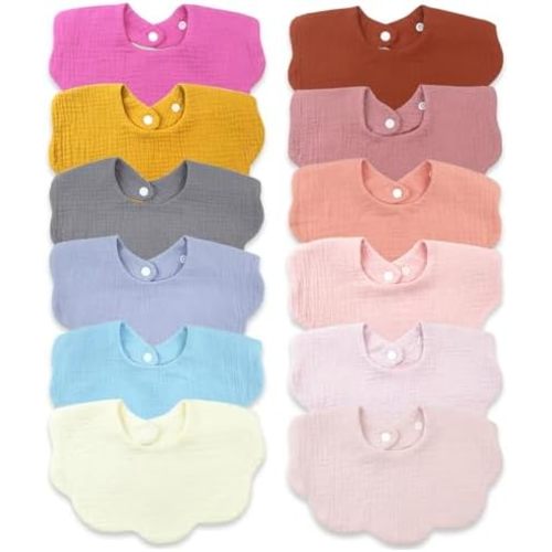 Baby Bibs Muslin Drool Teething Drooling Bibs for Baby Girl Boy Muslin Cotton