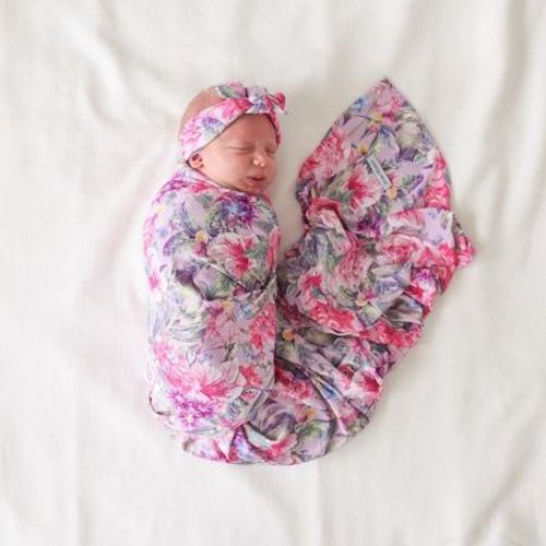 Girls Ellery Swaddle And Headwrap Set - Posh Peanut