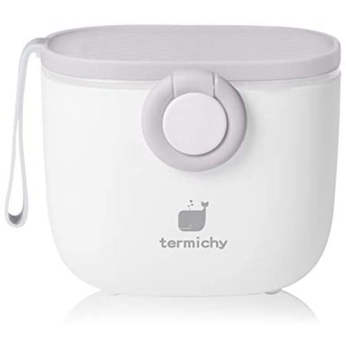 Termichy Baby Formula Dispenser, Portable Formula Dispenser Container with Scoop and Carry Handle for Travel Outdoor Activities for Baby Infant, 8.8OZ, 0.55LB, 250g (Grey,1 Pack)