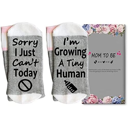 TITTOK Pregnancy Gift New Mom Gifts Growing a Tiny Human Mom Socks Mom to Be Gift Pregnant Mom Gift Mother's Day