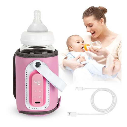 Coollooc Portable Milk Warmer for Travel, Bottle Warmer for Water, Breastmilk, Baby Formula On The Go, 5 oz, Fast Warming & Precise Temp Control, USB Rechargeable for Travel, Car, Outdoors