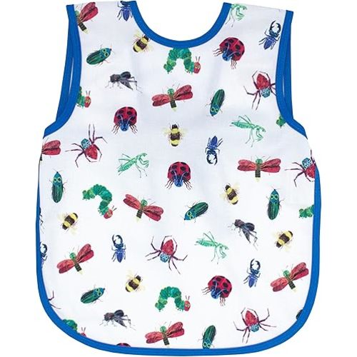 BapronBaby Eric Carle Bug World Bapron - No Neck Tie Safer Bib for Baby & Toddler - Soft Waterproof Stain Resistant - Machine Washable - Sz Preschool 3-5yrs