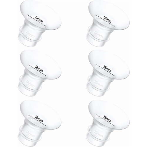 6Pcs Breast Pump Flange Insert 18mm Compatible with Momcozy/Spectra/Medela/eufy/Elvie/Lansinoh/Paruu P10 Breast Pump, Fit for Momcozy M5/M9/M6/V2 Pro/V2 pro/S12 Pro/eufy E10 S1 S1 Pro, 24mm Flange