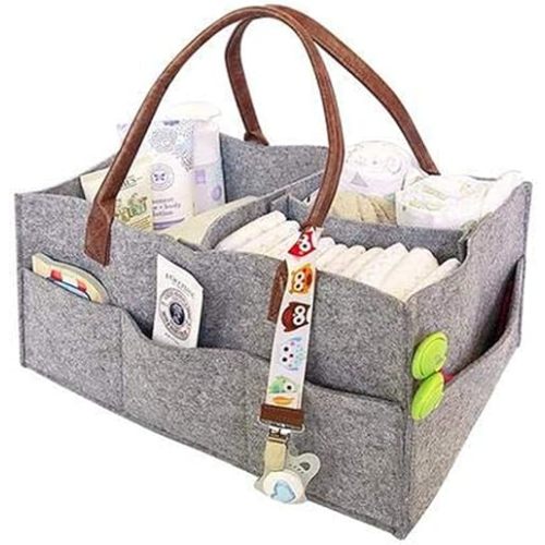 Storage Bag, Durable and Lightweight Foldable Felt Storage Bag Portable Lightly Multifunction Changeable Compartments for Car Travel Indoor