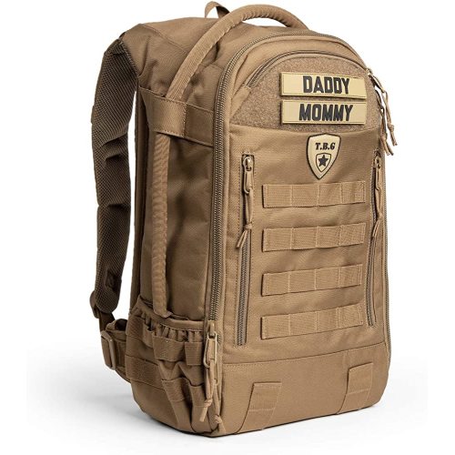 TBG - Mens Tactical Diaper Bag Backpack w/Built-in Changing Mat, Stroller Strap