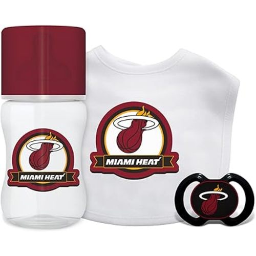 Baby Fanatic Officially Licensed 3 Piece Unisex Gift Set - NBA Miami Heat