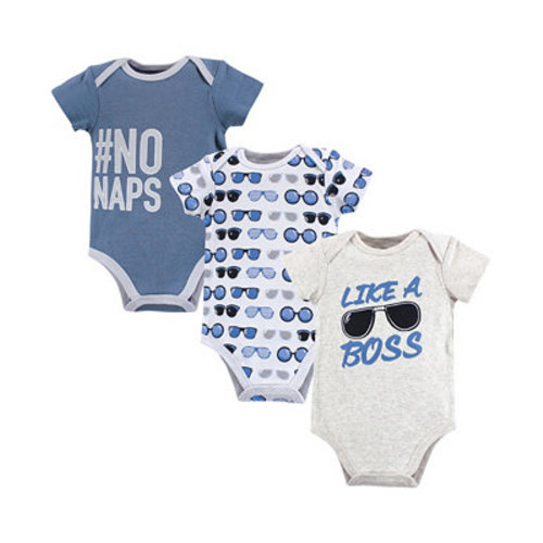 Baby Boys Cotton Bodysuits 3pk, Like A Boss