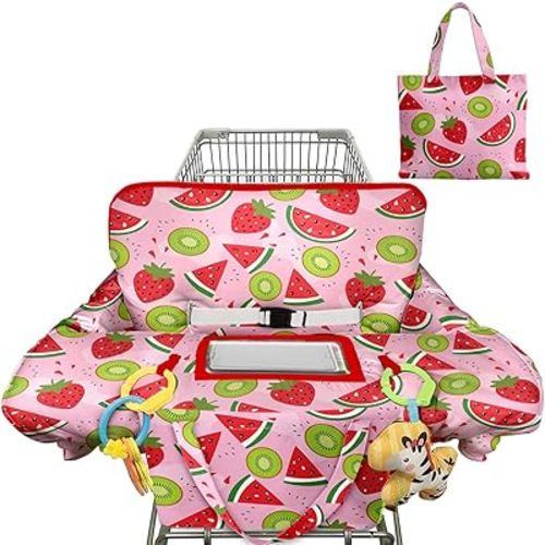 Shopping Cart Cover for Baby Girl Boy 2-in-1 High Chair Water Resistant High Chair Cover Blue Sailboat Gender Neutral Cart Cover for Babies Padded Grocery Cart Cover for Baby