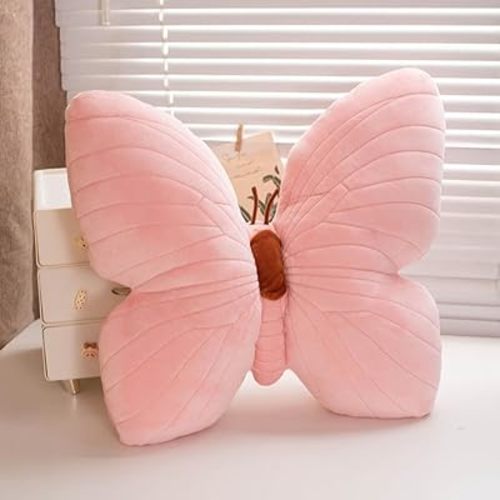 Butterfly Shaped Throw Pillow Cute Plush Butterfly Stuffed Animal Pillow Soft Hugging Decorative Animal Pillow for Couch Living Room Bed
