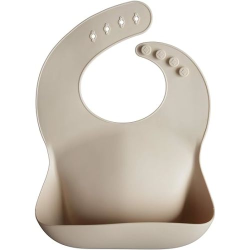mushie Silicone Baby Bib | Shifting Sand
