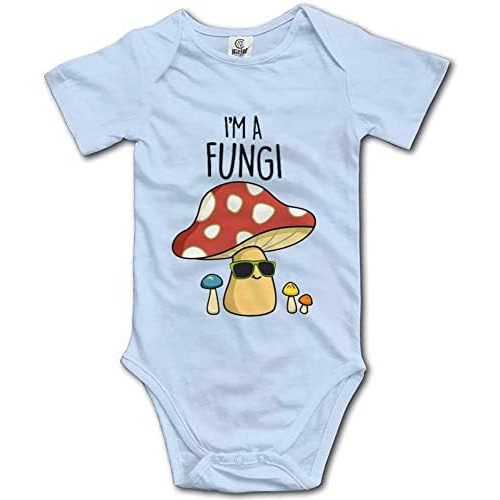 I'm A Fungi Mushroom Cute Bodysuit Infant Rompers Unisex Baby Short Sleeve Onesie