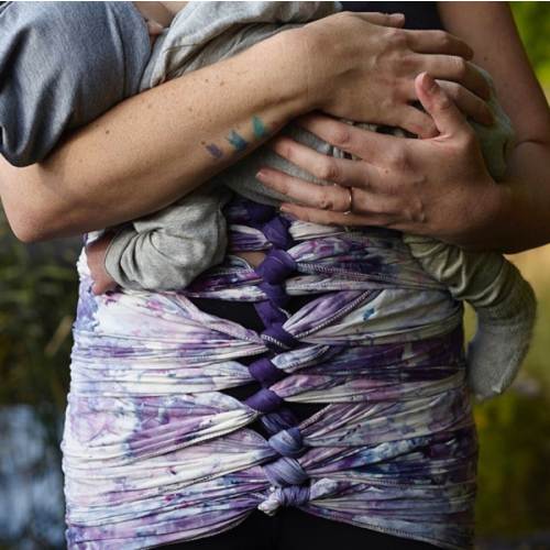 Lavandula Artisan Bengkung Belly Binding Wrap,17yrd, premium cotton muslin, ice dyed shibori, postpartum binder, natural postnatal,preshrunk