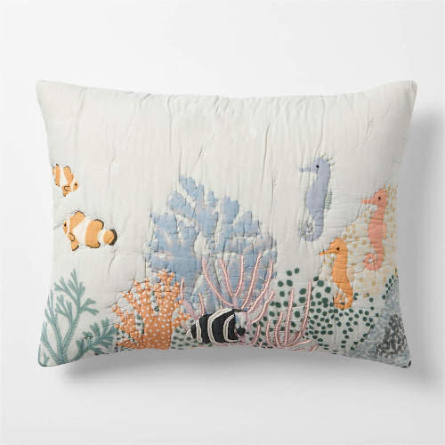 Coral Reef Dreams Organic Cotton Kids Pillow Sham
