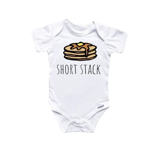 Pancakes Breakfast Onesie® Baby Boy Girl Clothes Infant Bodysuit Funny Cute Newborn GS1 White 3-6M Onesie®
