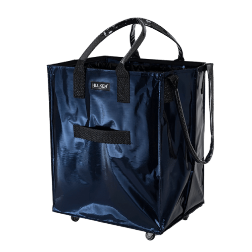 Midnight Blue Tote Bag | Foldable Bag on Wheels – Hulken®