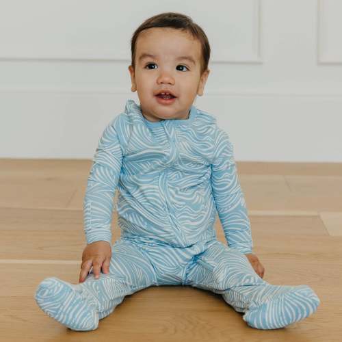 Zip-Up Footie Pajama - Surf