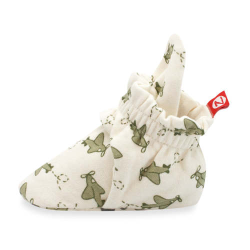 Airplanes Organic Cotton Gripper Baby Bootie – Zutano