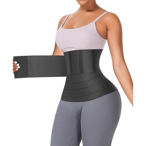 FeelinGirl Waist Trainer for Women Trimmer Belt Waist Cincher Tummy Wrap Plus Size Snatch Me Up Bandage Body Shaper