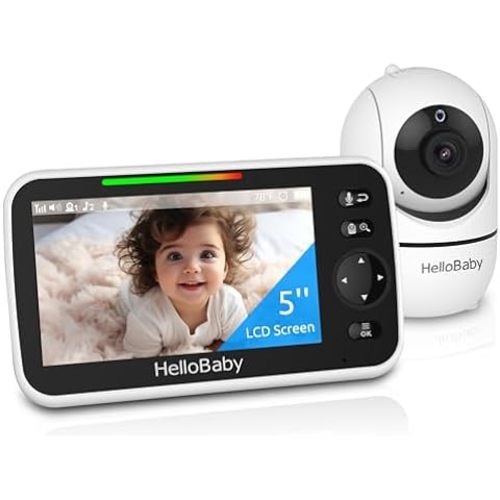 Infant Optics DXR-8 PRO Video Baby Monitor, 720P HD Resolution 5" Display, Patent-Pending A.N.R. (Active Noise Reduction), Pan Tilt Zoom, and Interchangeable Lenses
