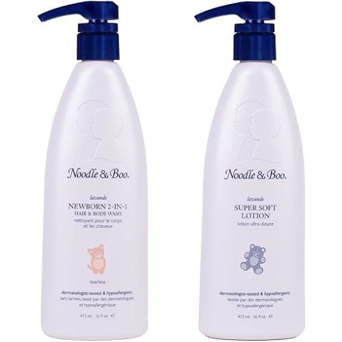 Noodle & Boo Newborn 2-in-1 Baby Shampoo and Body Wash, Tear-Free, Hypoallergenic, Plant-Based Baby Bath Essentials, Moisturizing, pH-Balanced, Vitamin-Enriched, Pediatrician-Tested