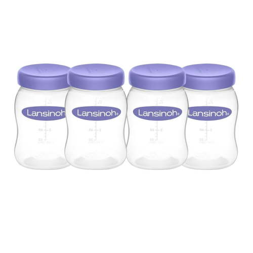 Lansinoh Breastmilk Storage Breast Pump Bottles, 4 Count