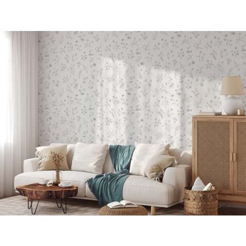 Nola - Soft Vintage Wildflower Wallpaper