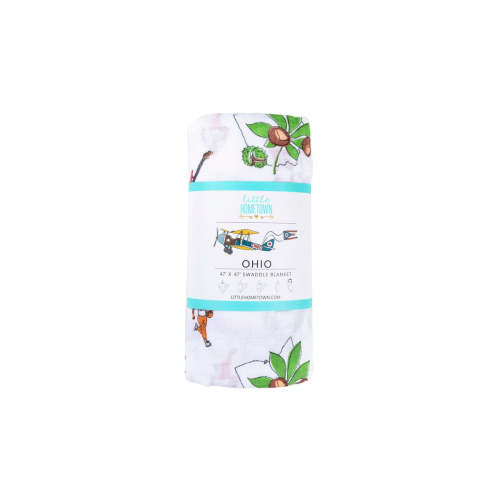 Ohio Baby Muslin Swaddle Receiving Blanket