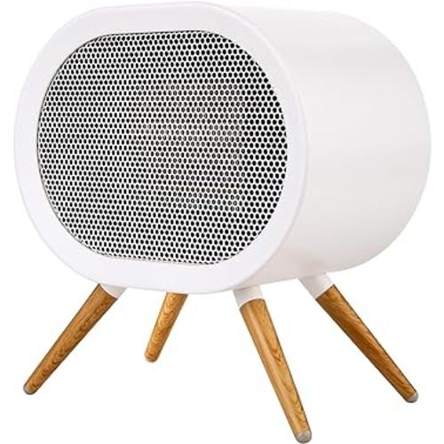 Small Space Heater for Indoor Use, 1000W PTC Fast Heating Ceramic Electric Room Heaters Fan Christmas Gifts for Family, Portable Energy Efficient Space Heater for Office Desk Bedroom - White