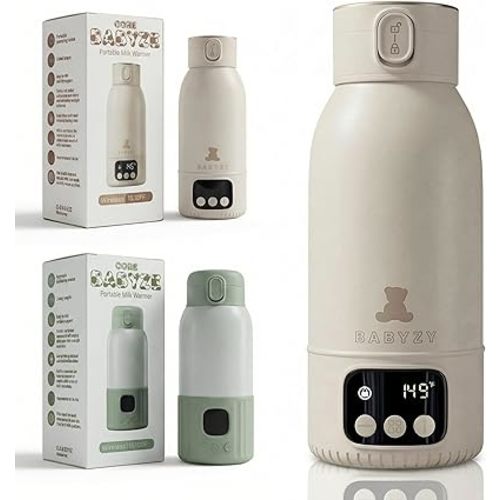 Portable Bottle Warmer 17oz – Baby Bottle Warmer for Breast Milk & Formula, Fast Heating with Smart Temperature Control, Long Battery Life, Cordless for Travel, Car & Outdoor Baby Feeding