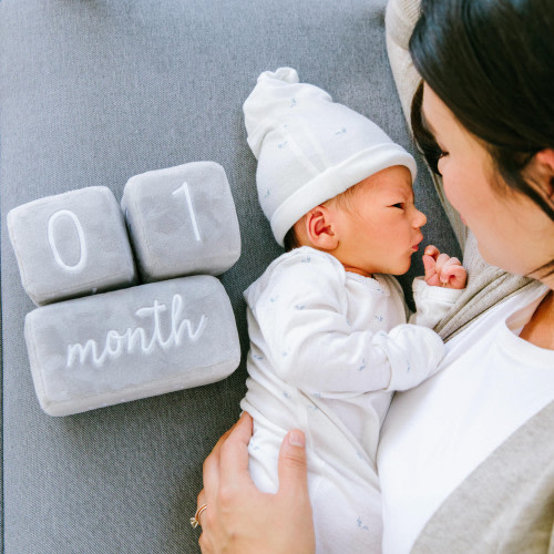 Pearhead Plush Baby Age Blocks