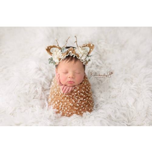 darling deer fawn flower crown and/or wrap