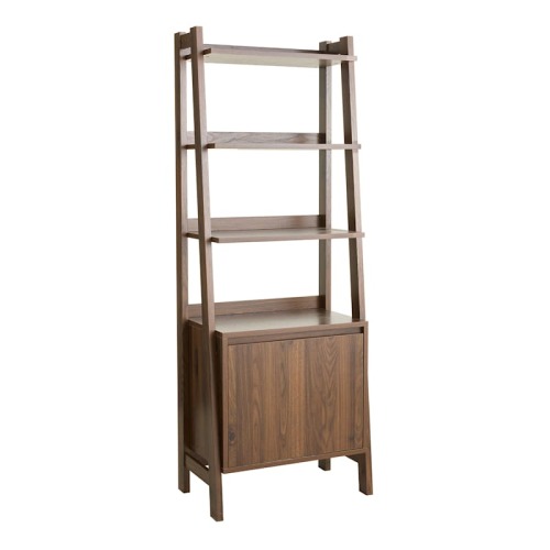 Florence Shelf Cabinet, Walnut Finish