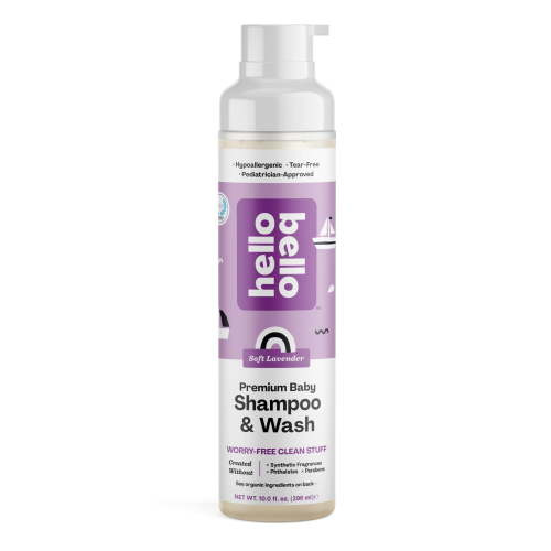Hello Bello Shampoo & Body Wash for Infants & Children, All Skin Types, Lavender, 10 fl oz