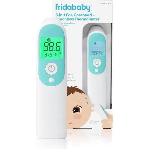 Frida Baby Thermometer, 3-in-1 Infrared Thermometer for Ear, Forehead & Touchless, FSA/ HSA Eligible Fever Thermometer for Baby, Infants ,Toddlers, Kids & Adults