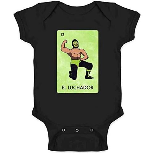 Pop Threads El Luchador Mexican Lottery Parody Mask Wrestler Baby Toddler Kids Girl Boy T-Shirt