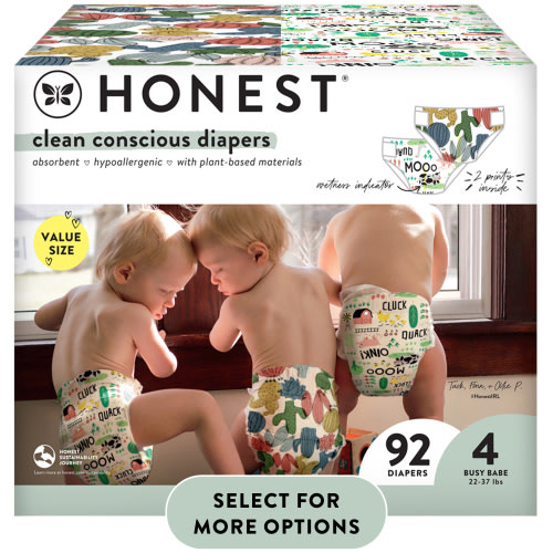 The Honest Company, Clean Conscious™ Diapers, Size 4, 92 Count (Select for More Options)