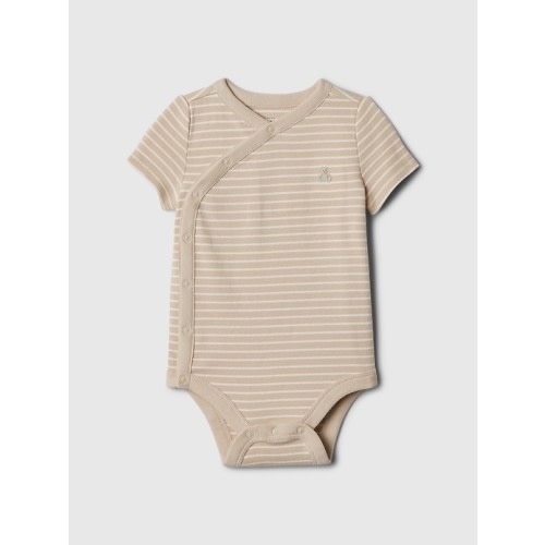 Baby First Favorites Crossover Bodysuit in neutral stripe, size: 12-18 M